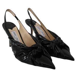 Jimmy Choo Black Patent Leather Annabell 85 Pumps/EU38.5/US8.5/Black